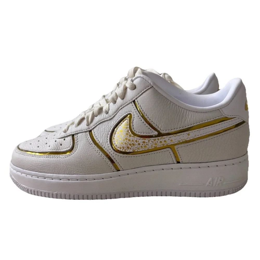 Nike By You Air Force 1 Cristiano Ronaldo CR7 White Gold | DN2501-991 Men Size 9